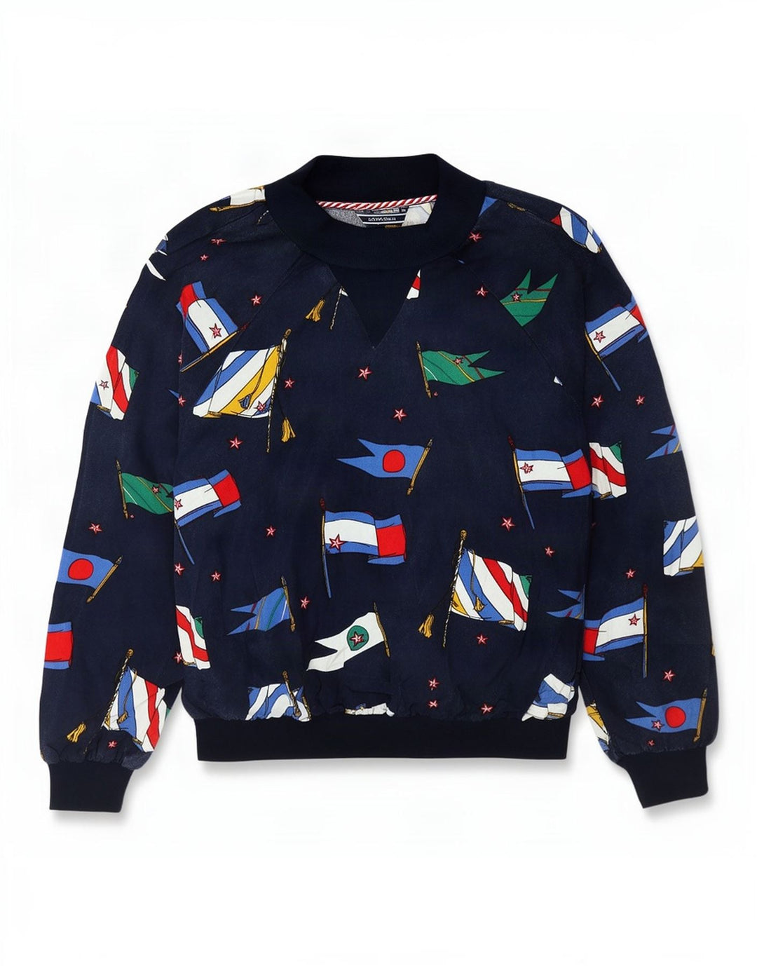 Tommy Hilfiger Dame Grafisk Sweatshirt Jumper US 6 Medium Navy Blue