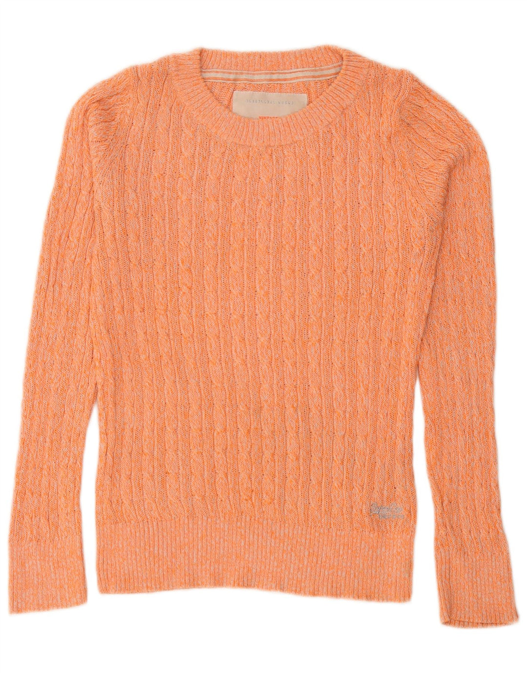 Superdry Dametrøjetrøje med rund hals DK 14 Stor Orange Flecked Bomuld