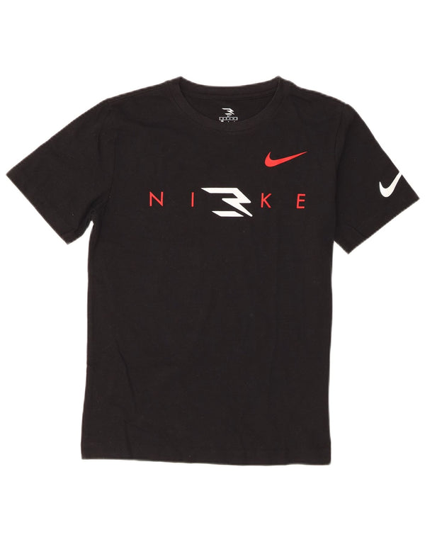 Nike drenge grafisk t-shirt top 12-13 år stor sort bomuld