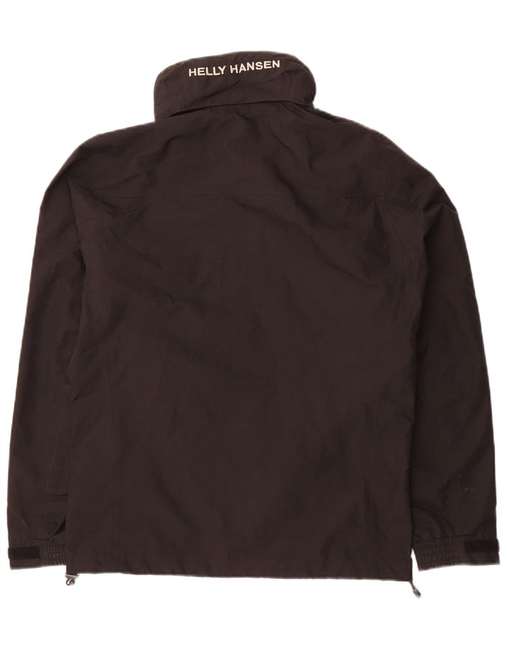 HELLY HANSEN Mens Hooded Windbreaker Jacket UK 36 Small Black Polyester