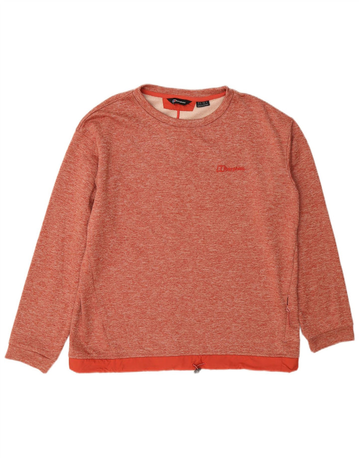 Berghaus Dame Sweatshirt Jumper UK 12 Medium Rød Flecked
