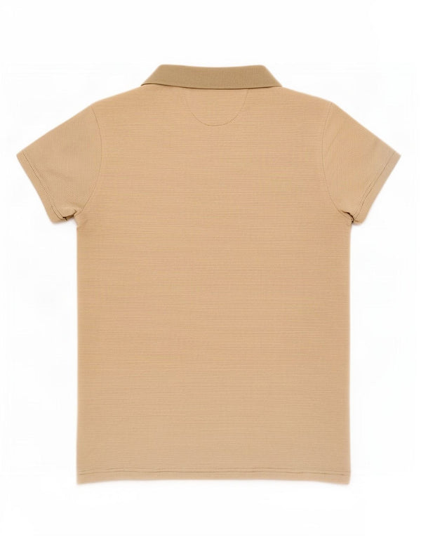 Champion Womens Heritage Fit Polo Shirt UK 18 XL Khaki Stribet Bomuld