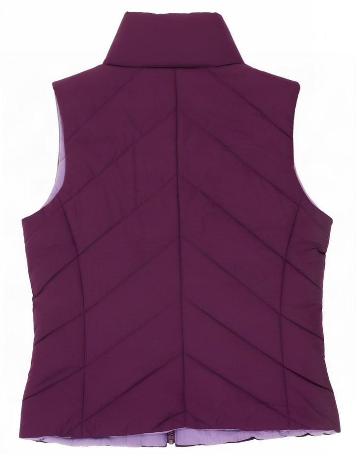 M&Co Womens Polstret Gilet UK 12 Medium Purple Polyester