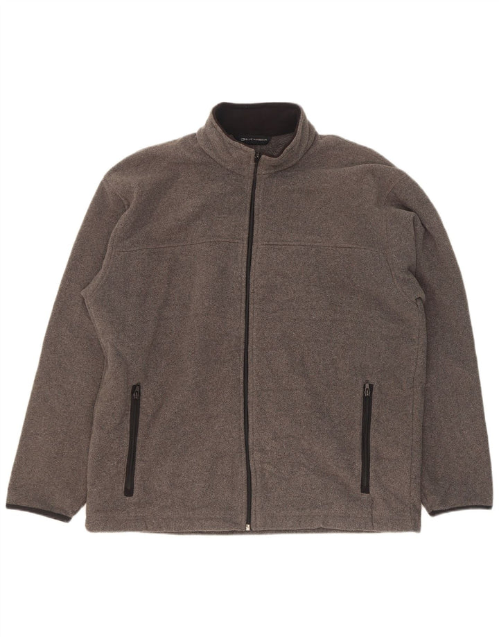 Marks & Spencer Herre Fleecejakke UK 38 Medium Grey Polyester