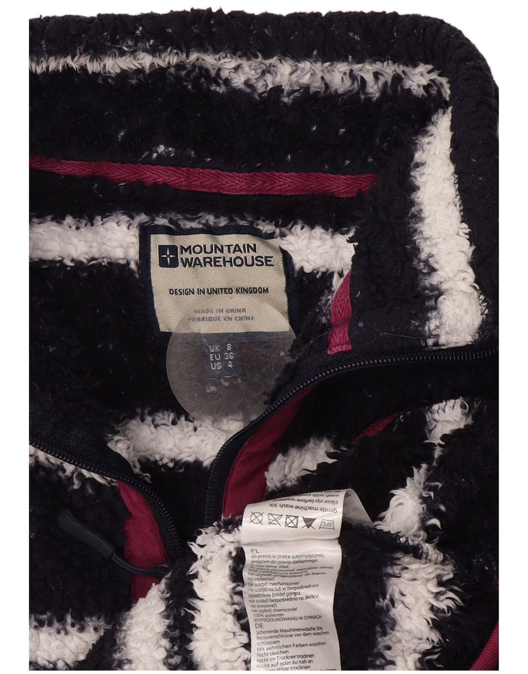 Mountain Warehouse Dame Oversized Fleece Jumper UK 8 Small Navy Blue