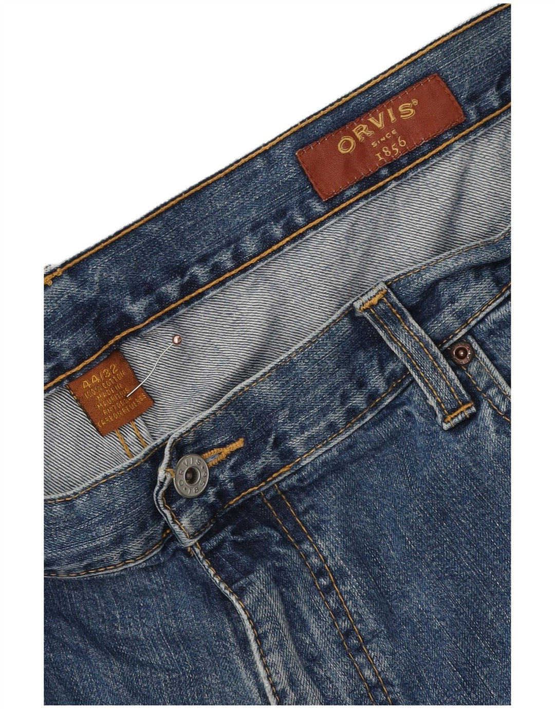 Orvis Straight Jeans til mænd W44 L30 blå bomuld