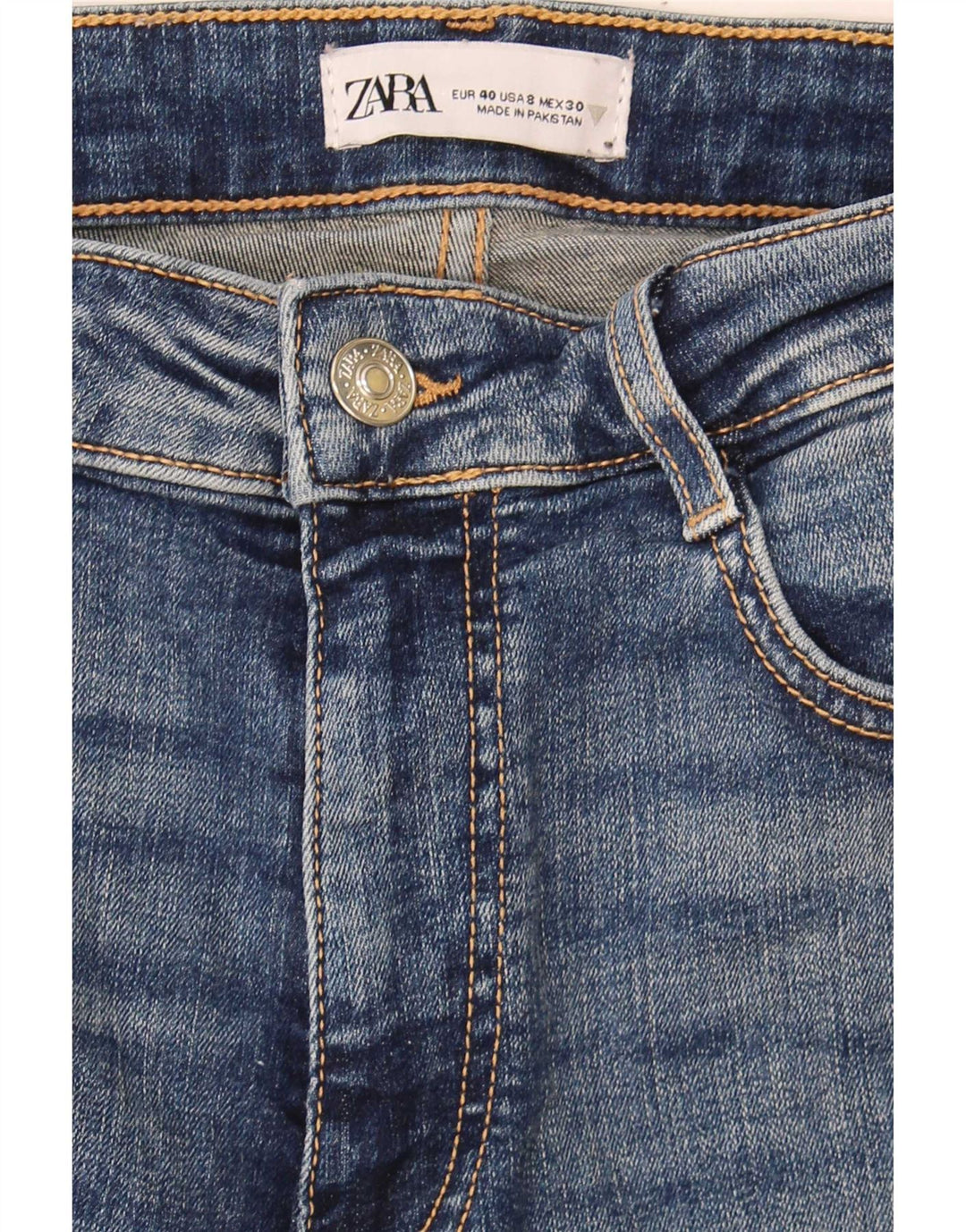 Zara Dame Skinny Jeans EU 40 Medium W30 L28 Blå