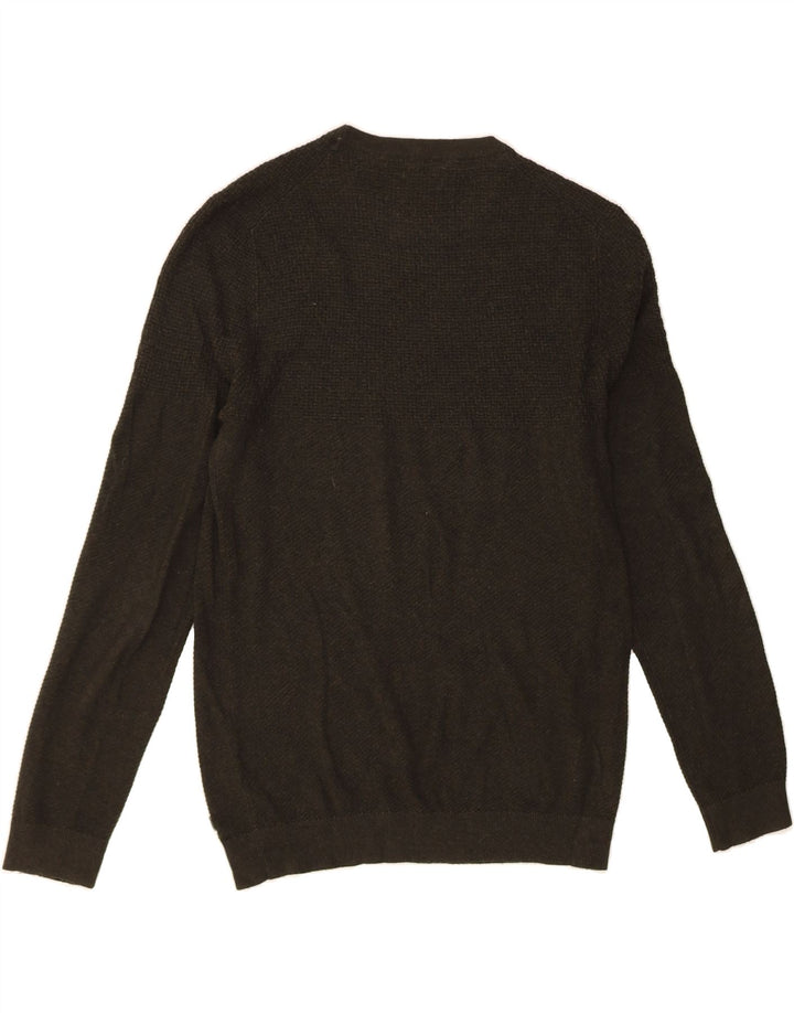JACK & JONES Mens Crew Neck Jumper Sweater Small Green Cotton Vintage Jack & Jones and Second-Hand Jack & Jones from Messina Hembry 