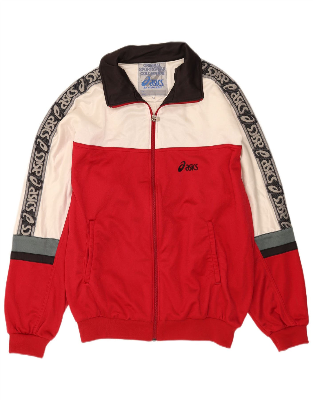 Asics Herre grafisk træningsdragt Topjakke IT 56 XL Rød Colourblock