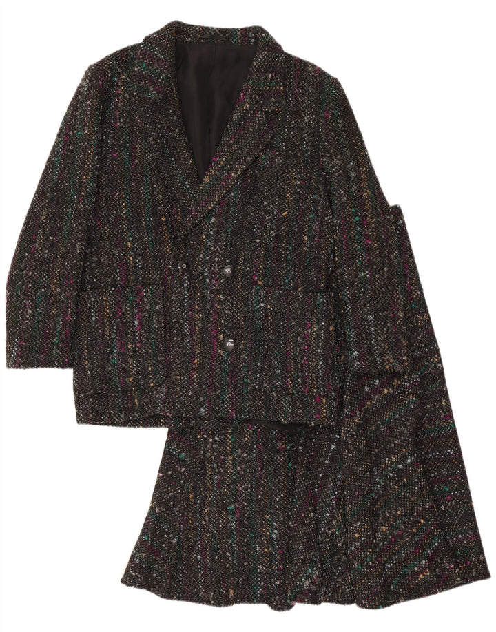 Vintage kvinders 2-delt nederdelsæt EU 40 Medium W28 Grå Flecked