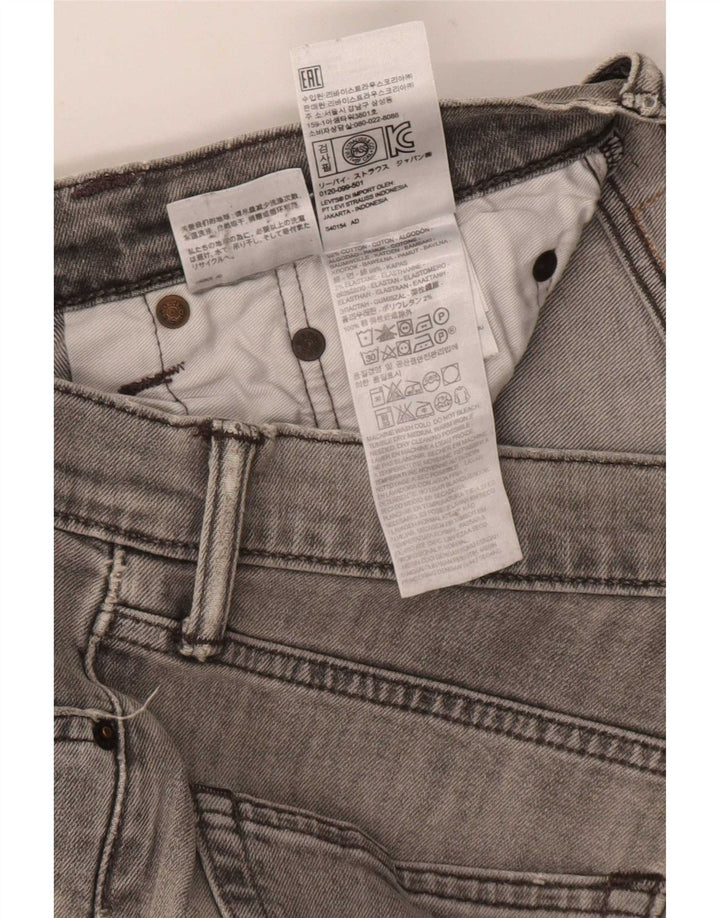 Levi's Herre 511 Distressed Slim Jeans W31 L32 Grå Bomuld