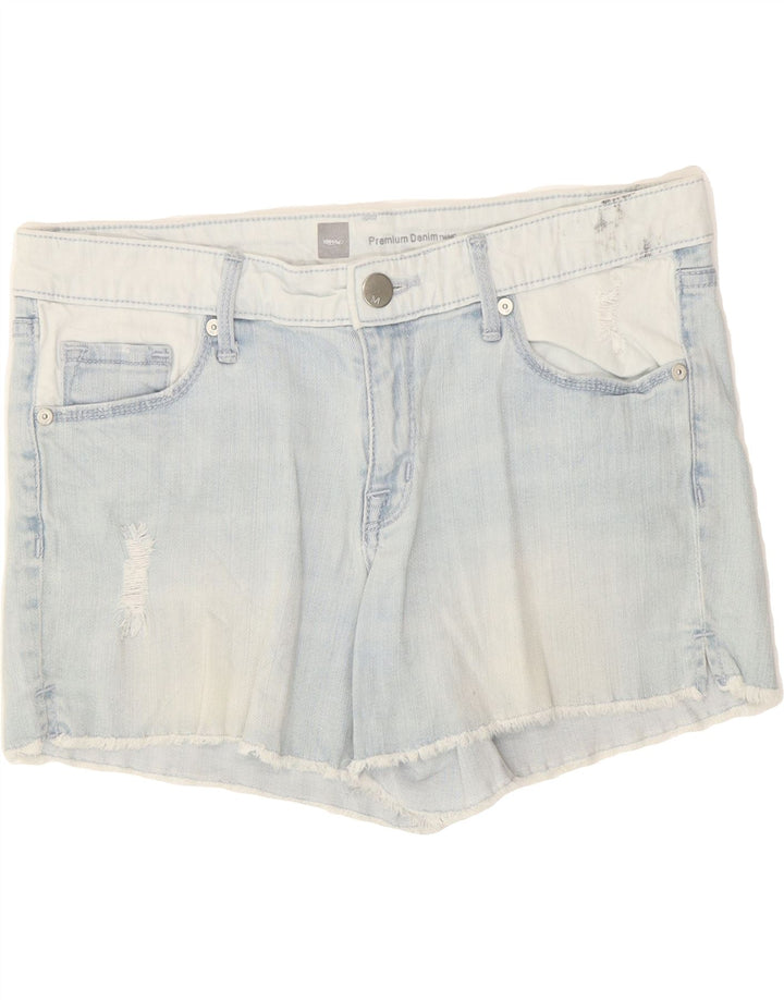 MOSSIMO Womens Distressed Denim Shorts US 8 Medium W30 Blue Cotton Vintage Mossimo and Second-Hand Mossimo from Messina Hembry 