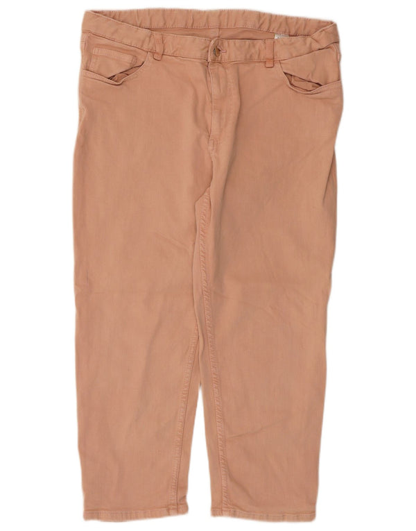 Marks & Spencer Dame Capri Bukser UK 16 Large W32 L22 Pink Bomuld