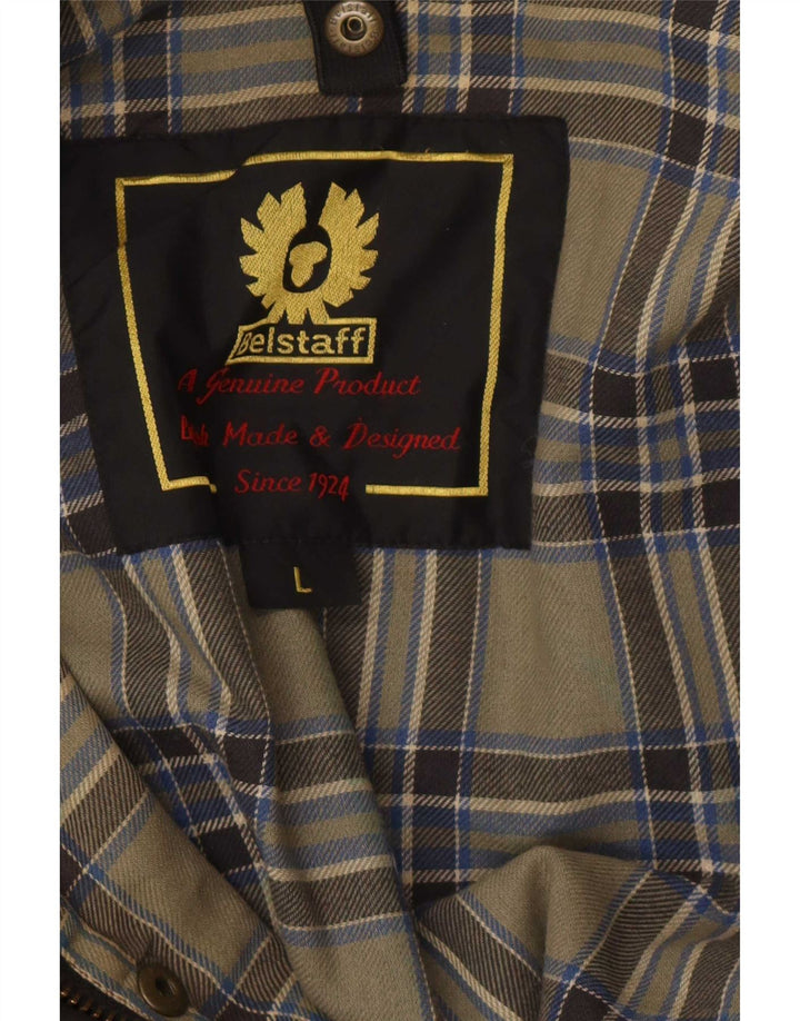 Belstaff Herre vokset bomuldsjakke UK 40 Stor brun bomuld