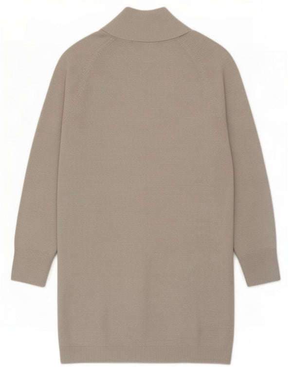Marks & Spencer Womens Longline Cardigan Sweater UK 10 Small Silver Acrylic