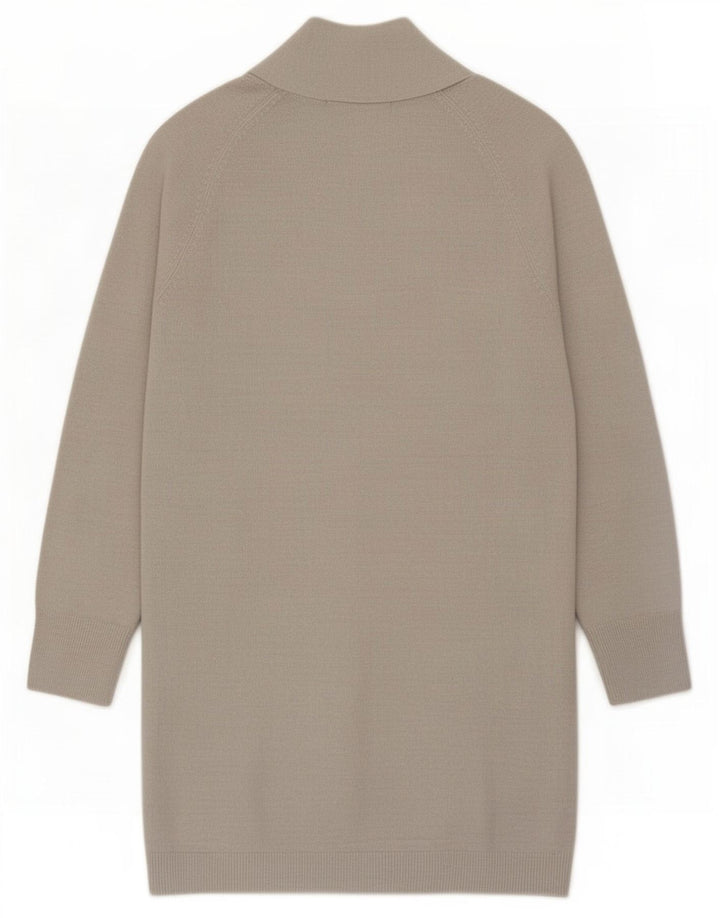 Marks & Spencer Dame Longline Cardigan Sweater UK 10 Lille Sølv Akryl