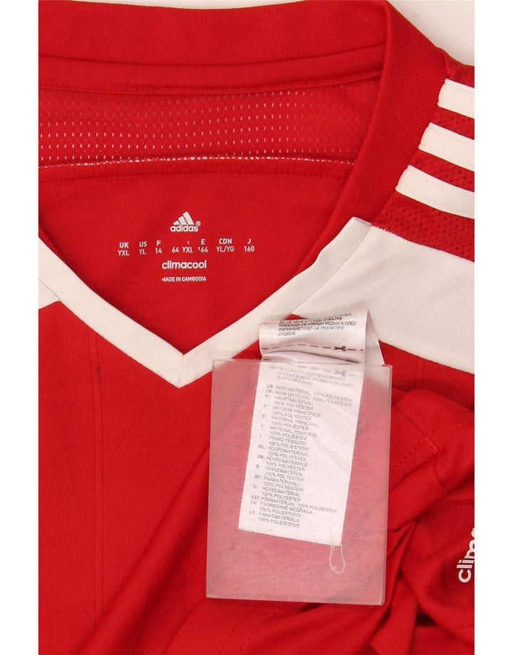Adidas drenge grafisk t-shirt top 13-14 år XL Rød polyester