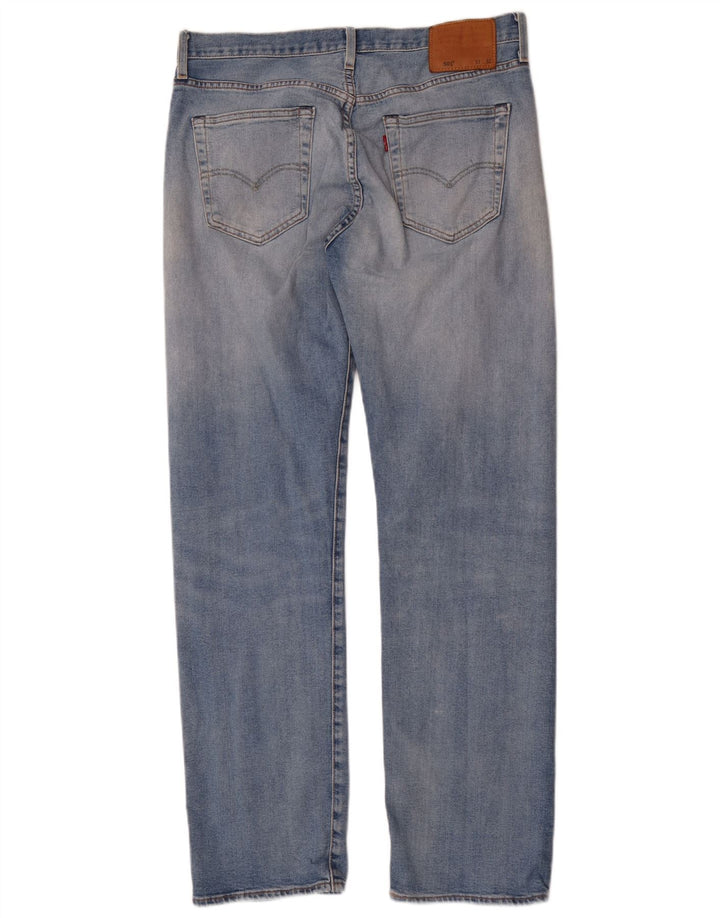 Levi's Herre 501 lige jeans W33 L32 blå bomuld