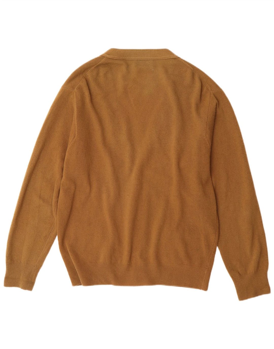 BENETTON Herre cardigan sweater IT 48 Mellem brun lammeuld