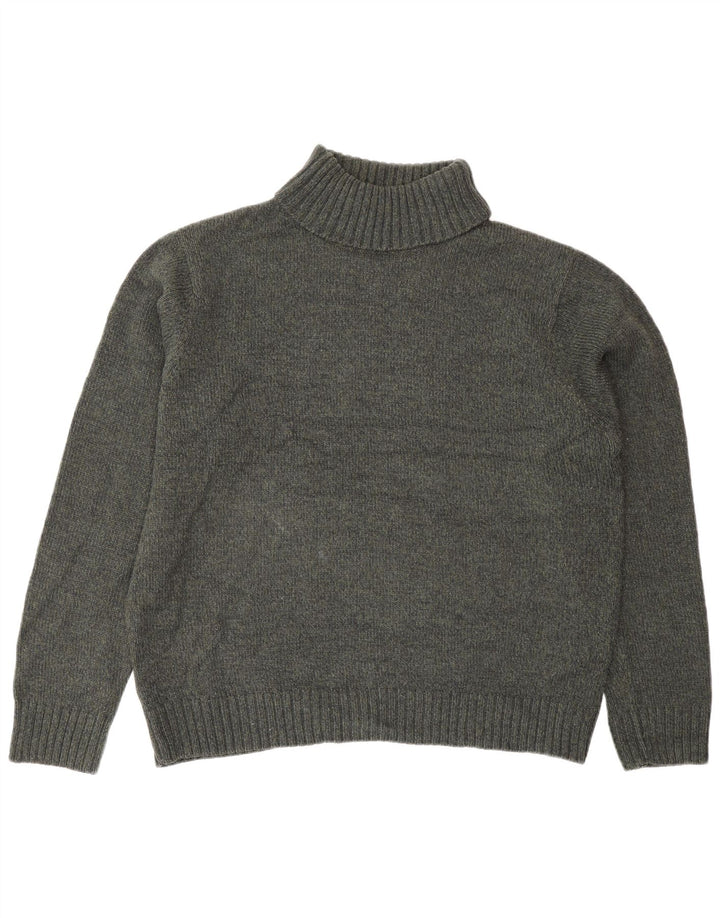Marks & Spencer Herre Roll Neck Jumper Sweater Stor Grøn Akryl