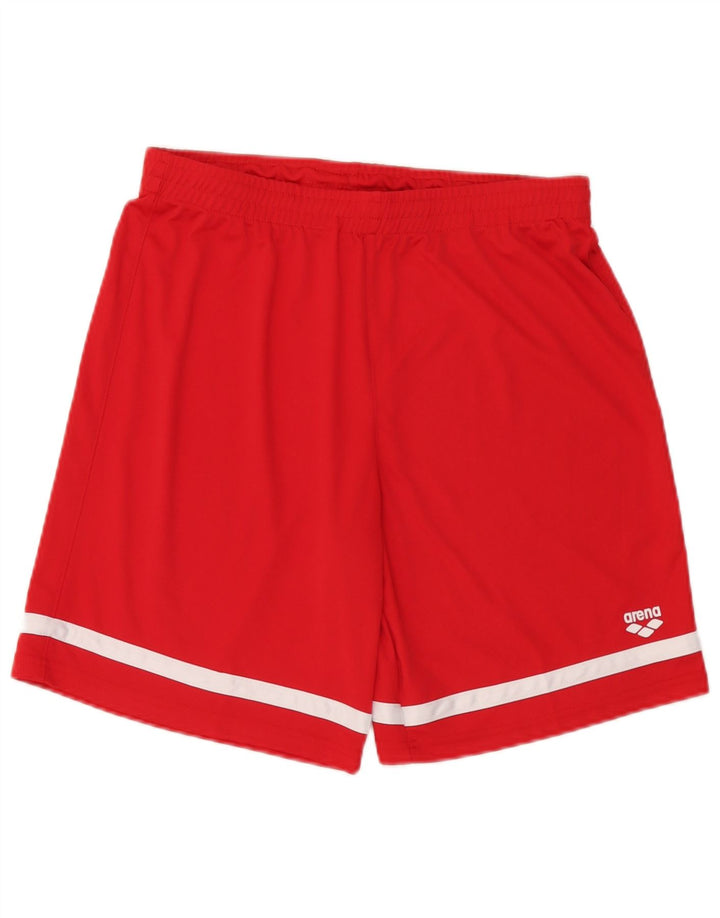 Arena Sportsshorts til mænd Large Rød Colourblock Polyester