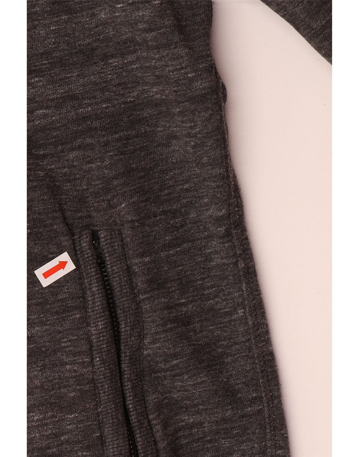 SUPERDRY Hættetrøje til mænd, lille grå flækket bomuld