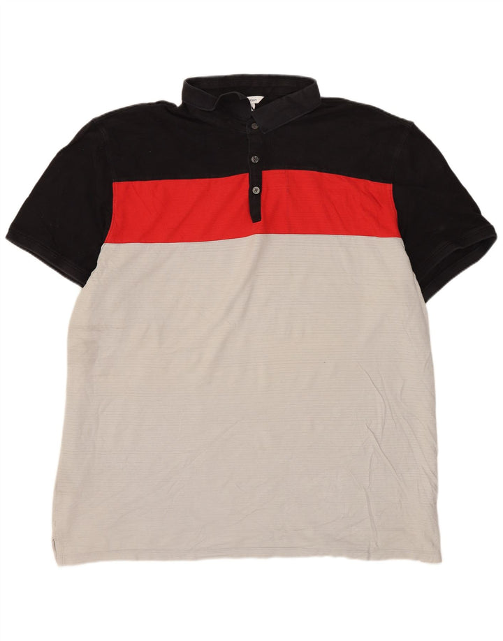 Calvin Klein herre poloskjorte 2XL flerfarvet Colourblock Bomuld