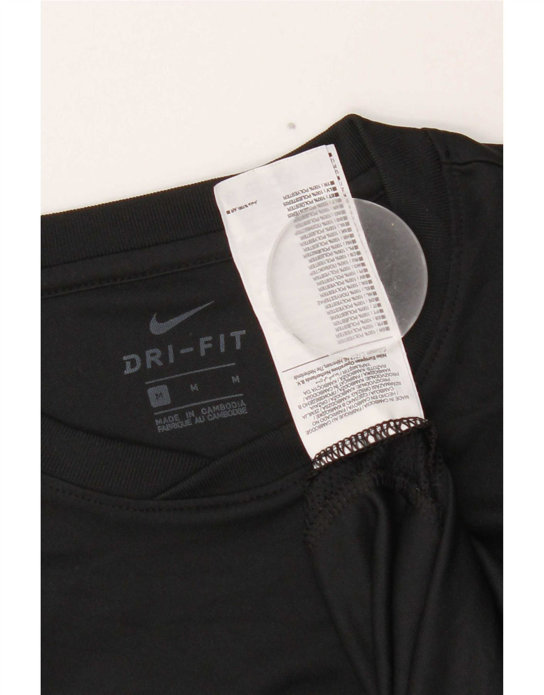 Nike Herre Dri Fit T-Shirt Top Medium Sort Polyester