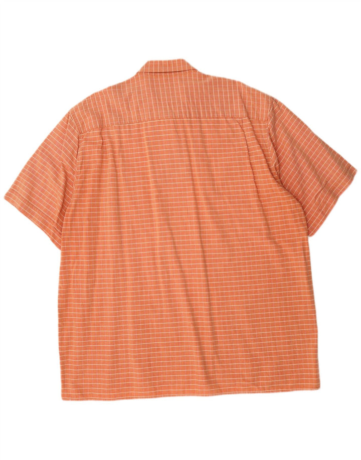 ENGBERS Kortærmet herretrøje str. 45/46 2XL Orange ternet
