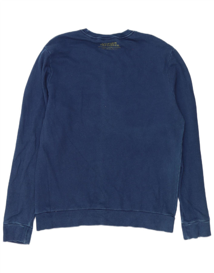 Superdry grafisk sweatshirt til mænd XL marineblå bomuld