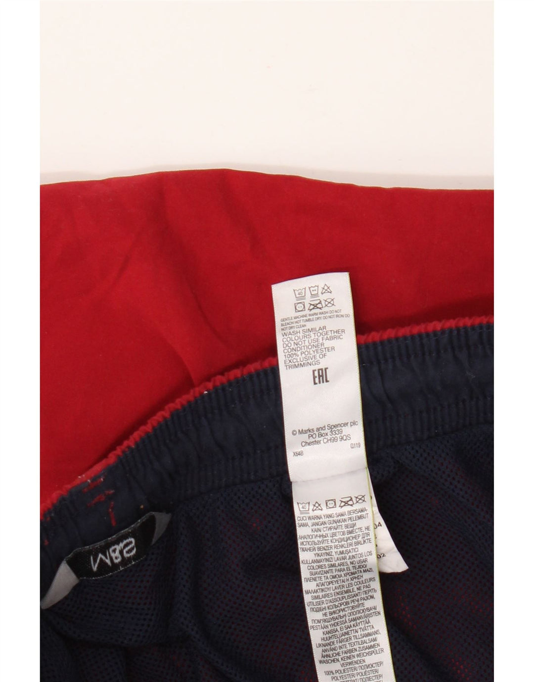 Marks & Spencer Badeshorts til mænd store røde polyester