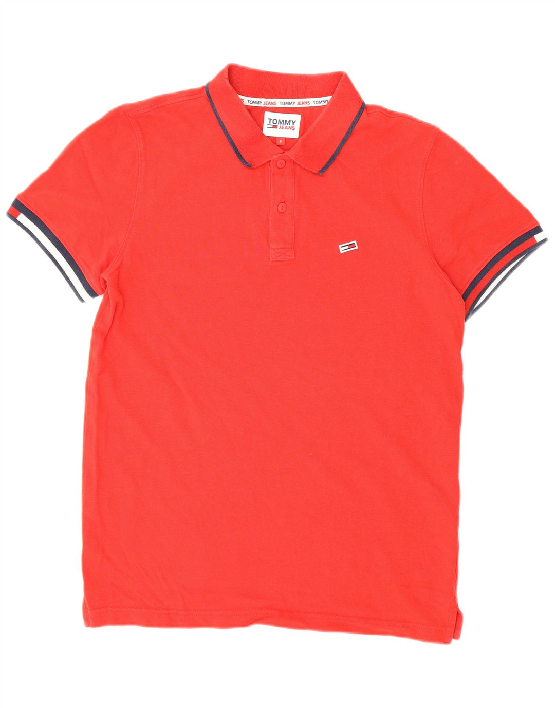 Tommy Hilfiger Herre Polo Shirt Lille Rød Bomuld