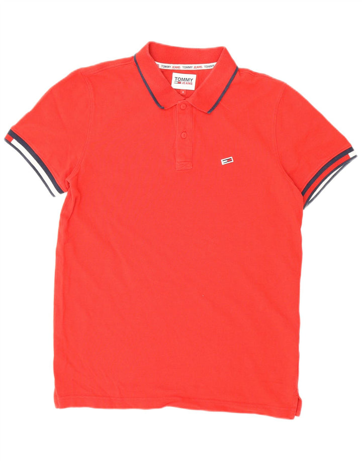 Tommy Hilfiger Herre Polo Shirt Lille Rød Bomuld