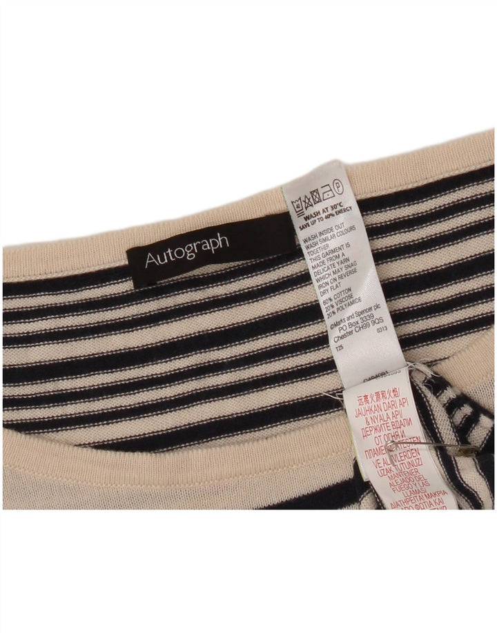 Marks & Spencer Dame Boat Neck Jumper Sweater UK 14 Medium Black