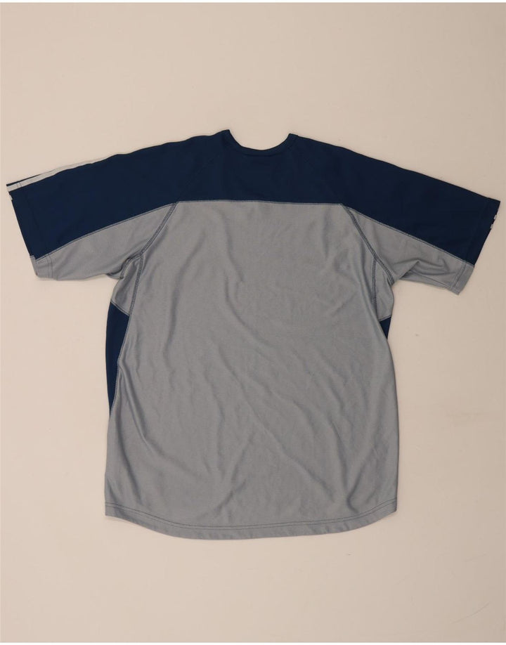 Adidas Herre Climacool T-Shirt Top Stor Marineblå Colourblock Polyester