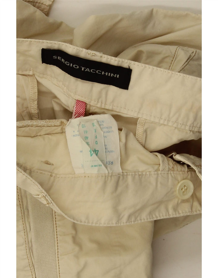 SERGIO TACCHINI Chino Shorts til kvinder EU 44 XL W36 Beige Bomuld