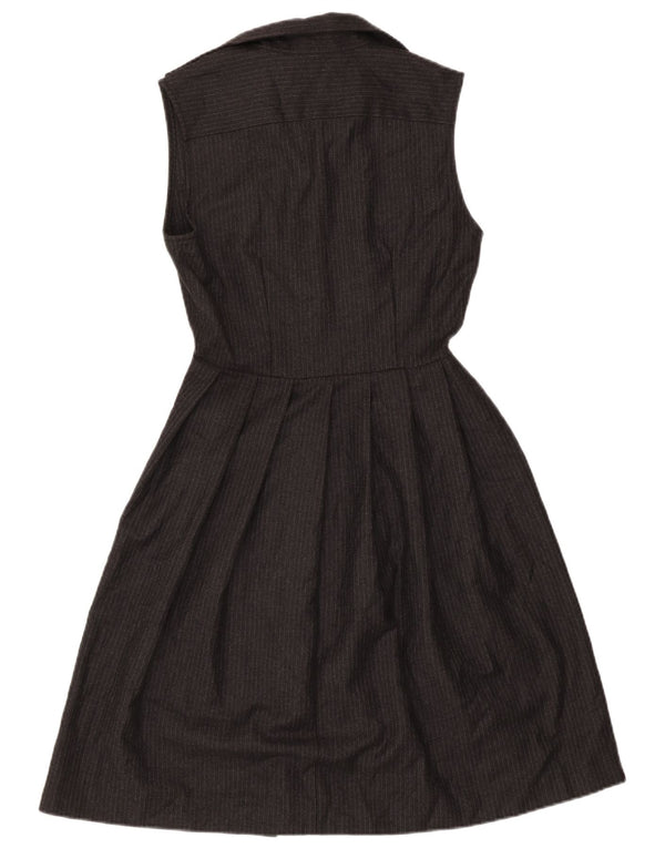 New York Industrie skjortekjole til kvinder IT 42 Medium Grey Pinstripe