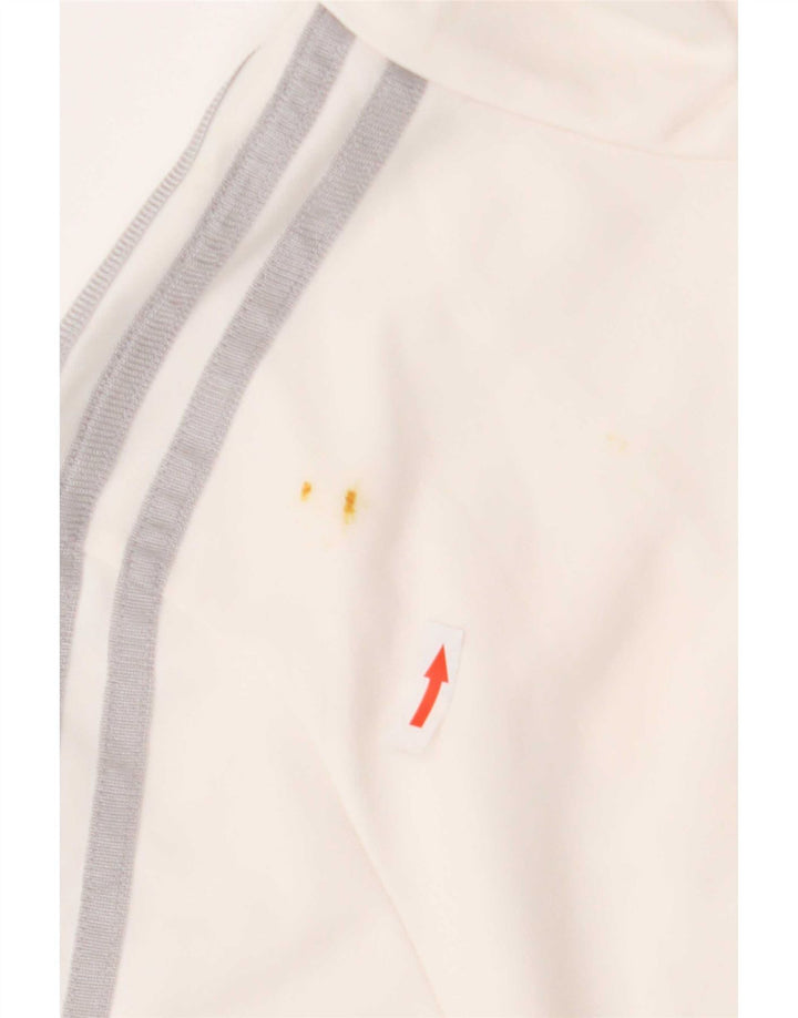 Adidas Grafisk træningsdragt topjakke til kvinder UK 14 Medium White Polyester