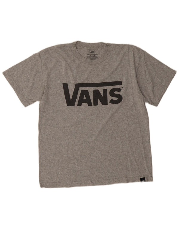 Vans Drenge Grafisk T-Shirt Top 14-15 år XL Grå Bomuld
