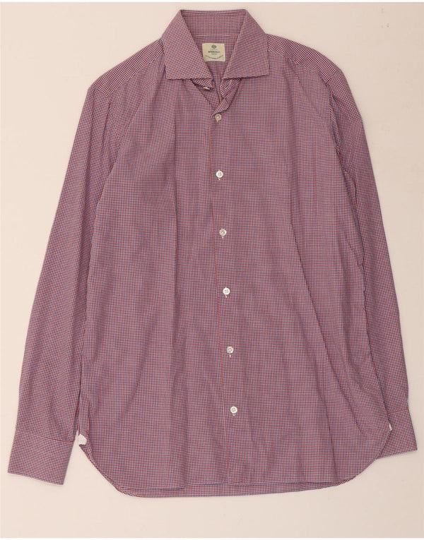 BORRELLI Herreskjorte str. 39 15 1/2 Medium Flerfarvet ternet bomuld