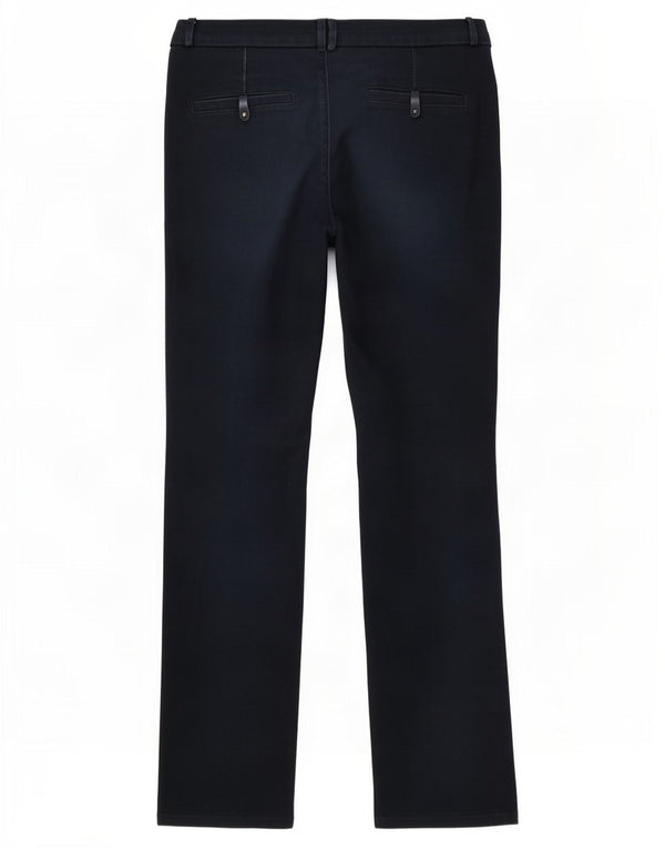 Zara Womens Bootcut Casual Trousers EU 42 Large W32 L33 Navy Blue Cotton