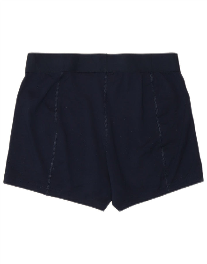 NIKE Dame Dri Fit sportsshorts UK 14 Large Navy Blue Polyester