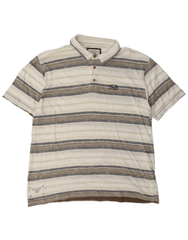 Weird Fish Herre poloshirt XL flerfarvet stribet bomuld