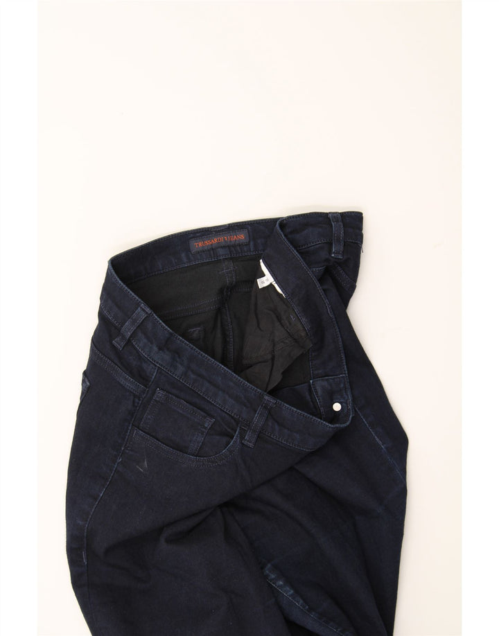 TRUSSARDI Womens Cropped Jeans W36 L26 Navy Blue Vintage Trussardi and Second-Hand Trussardi from Messina Hembry 
