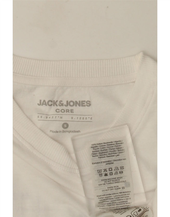 Jack & Jones Herre grafisk T-shirt Top Lille hvid bomuld