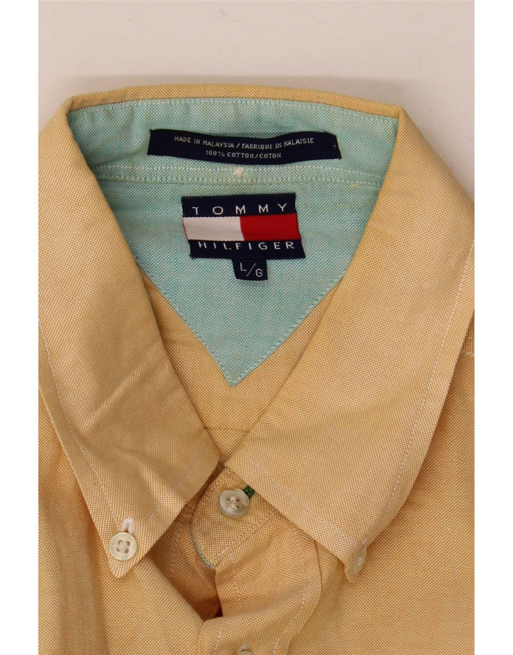 Tommy Hilfiger Herreskjorte Stor Gul Bomuld