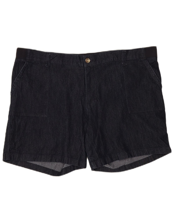 Lee Womens Mid Rise Regular Fit Bermuda Shorts W44 3XL Navy Blue