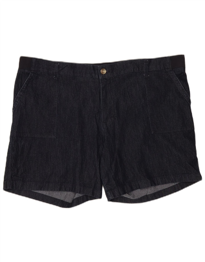 Lee Womens Mid Rise Regular Fit Bermuda Shorts W44 3XL Navy Blue