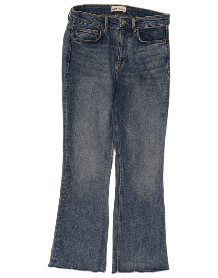 Zara Dame Bootcut Jeans EU 40 Medium W30 L26 Blå Bomuld