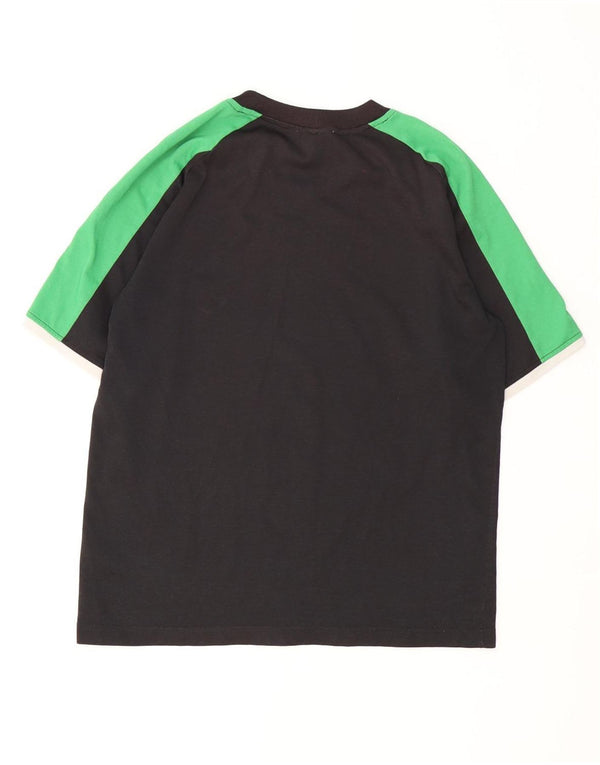 Nike T-shirt top til mænd UK 42/44 Stor sort farveblok